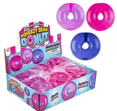 3" SQUEEZY BEAD DONUT LLB Squishy Toys