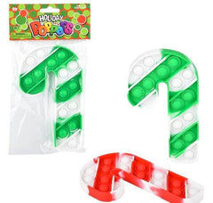 CANDY CANE BUBBLE POPPER 6.5" LLB kids toys