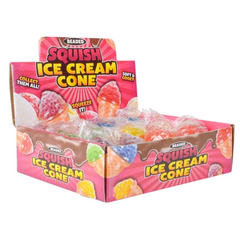 3.5" SQUEEZY BEAD ICE CREAM CONE LLB kids toys