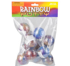 1.5" RAINBOW PUTTY BALL LLB Slime & Putty