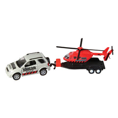 DINOSAUR DIECAST 4 X 4 ROVER AND HELICOPTER LLB kids toys