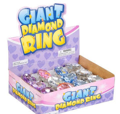 GIANT FAUX DIAMOND RING 1" LLB kids toys