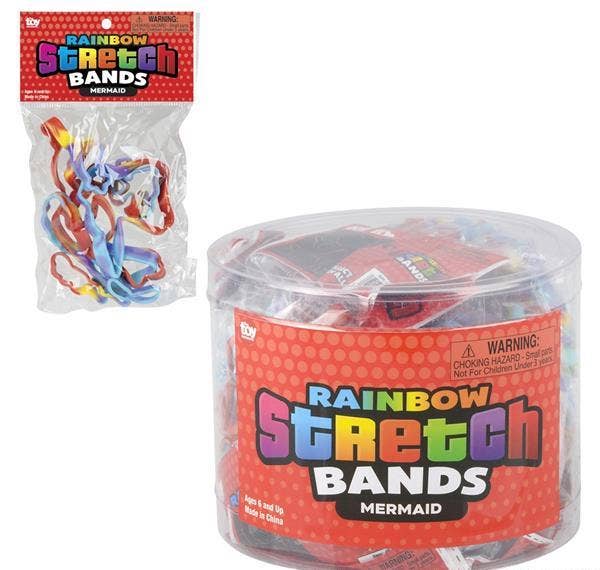 MERMAID RAINBOW SILICONE STRETCH BANDS LLB kids toys