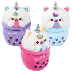 7″ Bubble Tea Animal Cup LLB Plush Toys