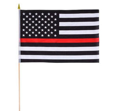 12" x 18" THIN RED LINE POLYESTER FLAG LLB kids toys