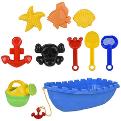 Pirate Ship Beach 10pc Set 14.33" LLB kids toys