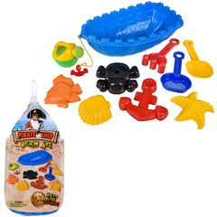 Pirate Ship Beach 10pc Set 14.33" LLB kids toys
