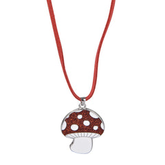 16" Mushroom Glitter Necklace