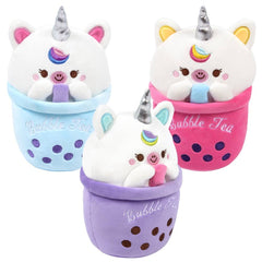 10″ Bubble Tea Animal Cup LLB Plush Toys