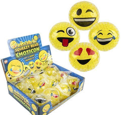2.25" SQUEEZY BEAD EMOTICON BALL LLB kids toys