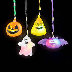 2" Halloween Flashing Necklace Assortment (24pc) - Kids Toys