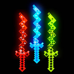 24" Light-Up Pixel Zigzag Sword With Sound - LLB Toys