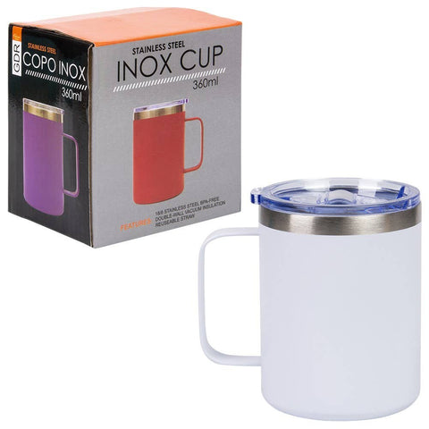 Stainless Steel White Coffee Mug 12oz - LLB Toys