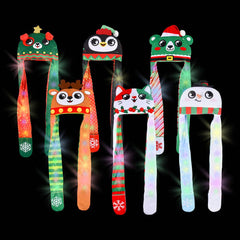 Light-Up Christmas Plush Hoodie Scarf Assortment - LLB Toys