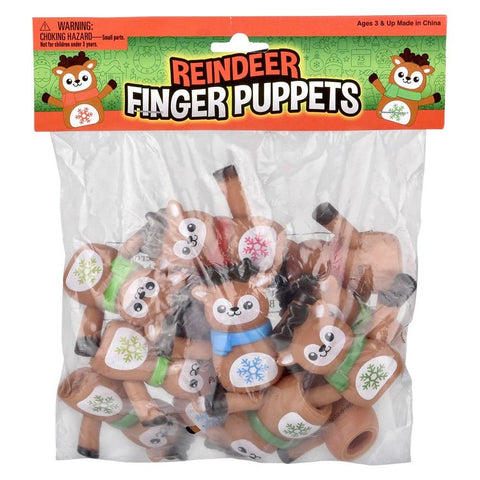 Reindeer Finger Puppet 2" Christmas - LLB Toys