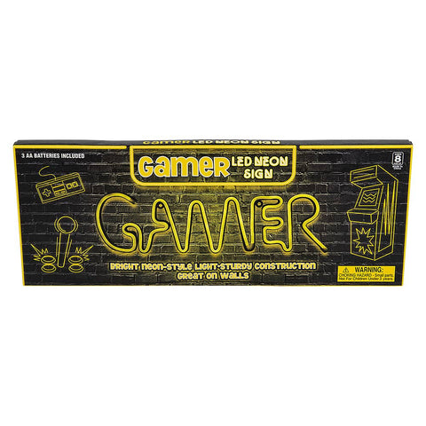 17.75" GAMER LED NEON STYLE SIGN LLB kids toys