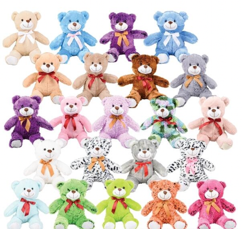 15.5" RIBBON BEAR ASSORTMENT - LLB Plush Toys