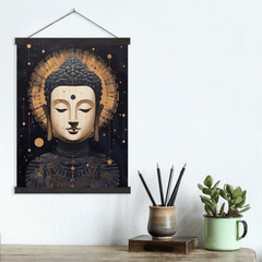 Enlightened Buddha Halo Canvas Wall Art Print