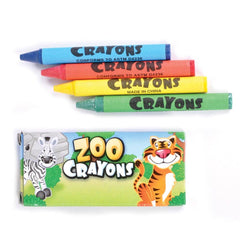 3" ZOO ANIMAL CRAYONS (4PCS/BOX) LLB Stationary