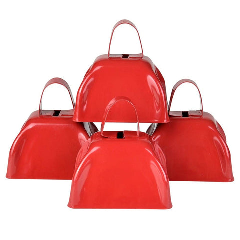 3" RED METAL COWBELL LLB kids toys