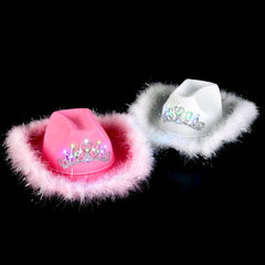 LIGHT-UP TIARA COWGIRL HAT WITH FEATHERS - LLB Toys