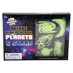 Planet & Stars Glow in the Dark  1" - 3.5"-  LLB Toys