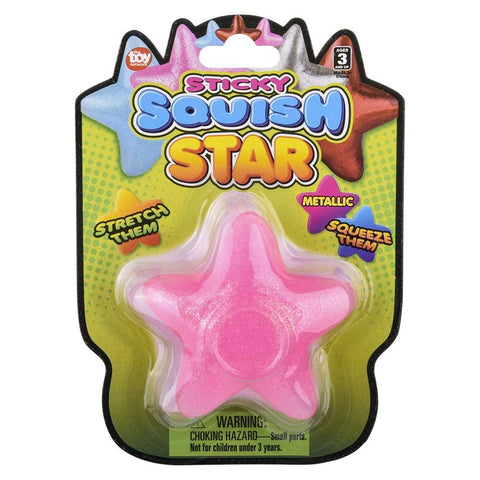 SQUISH STICKY GLITTER STAR 3" LLB Squishy Toys