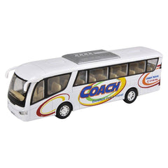 7" Diecast Pull Back Coach Bus LLB kids toys