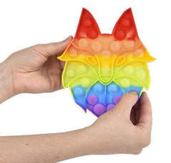 7" RAINBOW WOLF BUBBLE POPPERS LLB kids toys