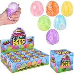 2.5" Squish And Stretch Marbleized Easter Egg  - LLB Toys