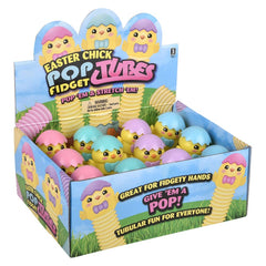 Easter Chick Fidget Pop Tube 7" - LLB Toys