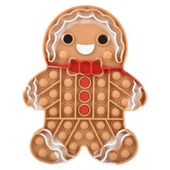 GINGERBREAD  GLITTER BUBBLE POPPER 9" - LLB Christmas