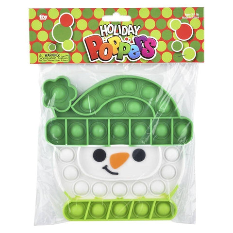 SNOWMAN WINTER HAT BUBBLE POPPERS 6" Christmas - LLB Toys
