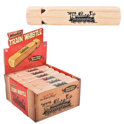 7.5" WOODEN TRAIN WHISTLE LLB Wood Toy - Kids