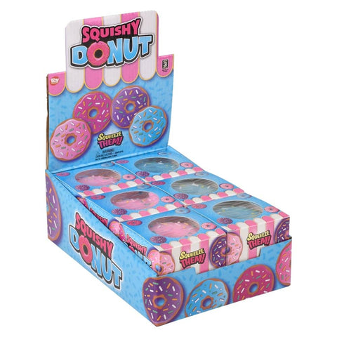 3" Squish And Stretch Donut 12ct- LLB Toys