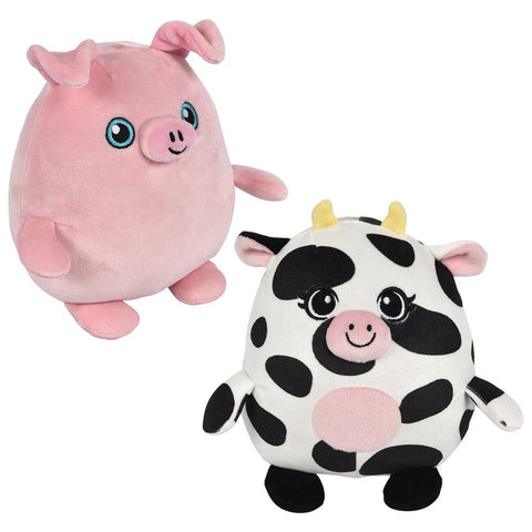 6" Squishy-Ishy Pig And Cow - LLB Toys