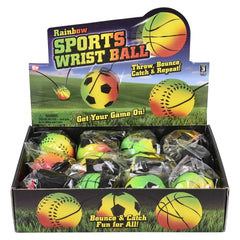 2.25" Rainbow Sports Wrist Band Return Ball LLB kids toys