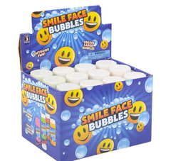 SMILE FACE BUBBLE BOTTLE 2OZ LLB kids toys