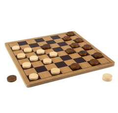 10" WOODEN CHECKERS