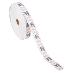 ADMIT ONE SINGLE TICKET ROLLS WHITE LLB kids toys