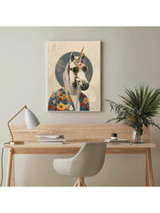 Hippie Unicorn Fashion Canvas Wall Art Print