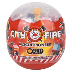 3" BUILDING BLOCK FIRE RESCUE ASSORTMENT - LLB Toys