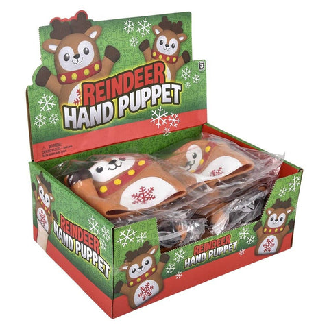 6" Reindeer Stretchy Hand Puppet 12ct LLB Puppets Christmas