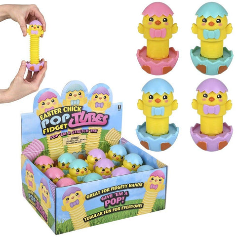 Easter Chick Fidget Pop Tube 7" - LLB Toys