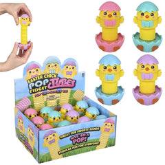Easter Chick Fidget Pop Tube 7" - LLB Toys