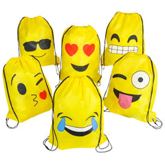 EMOTICON DRAWSTRING BACKPACK 16 x 13" LLB Backpack