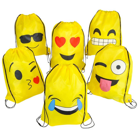 EMOTICON DRAWSTRING BACKPACK 16 x 13" LLB Backpack