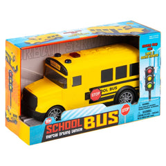 8" Friction Bus With Lights And Sound - LLB Toys