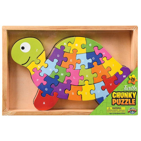 9.25" 6.25" WOODEN TURTLE LETTER PUZZLE LLB Puzzle