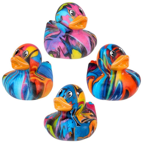 2" Graffiti Print Duckies - LLB Toys